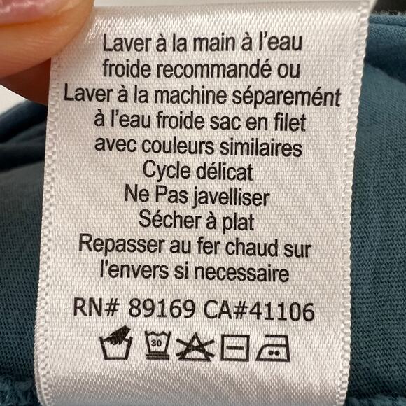 ATM Anthony Thomas Melillo Blue Top Cotton Crew Neck Pullover Tee Size Small S - Picture 9 of 9